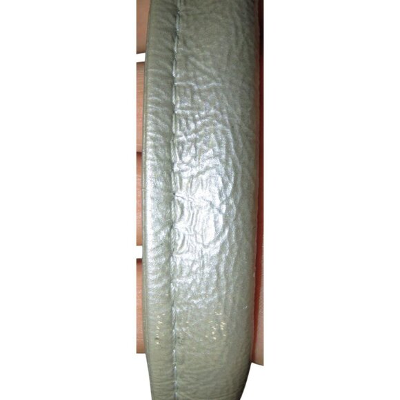 COACH Kristin Ikat Op Art Silver Gray Print Sparkle Canvas Hobo Flap Handbag - Picture 5 of 15